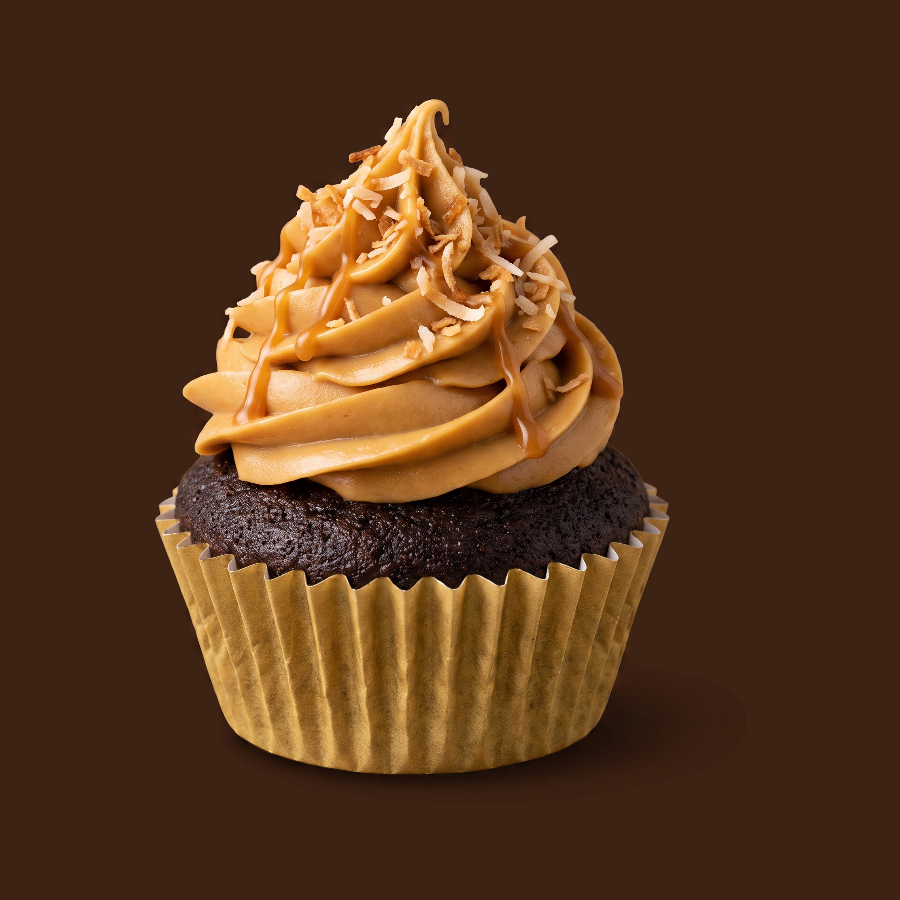 Chocolate Caramel Coffee Coconut cupcake