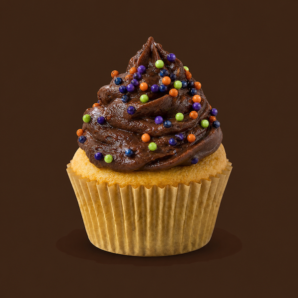 Traditional Yellow cupcake with Chocolate Frosting